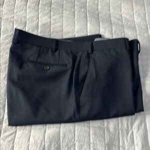Chaps Charcoal Wool-Blend Trousers